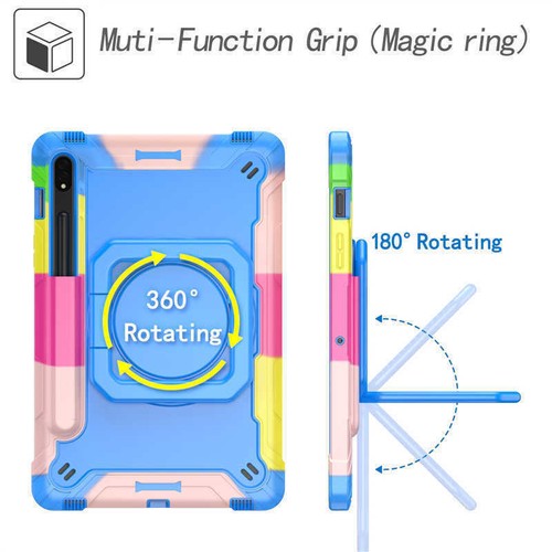 For Samsung Galaxy Tab S8 S9 S10+ Tablet Case Kids Shockproof Rotate Stand Cover - Picture 78 of 93