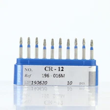 Round End Cone/Taper Dental Diamond Bur FG Standard Blue Medium Burs 10pcs