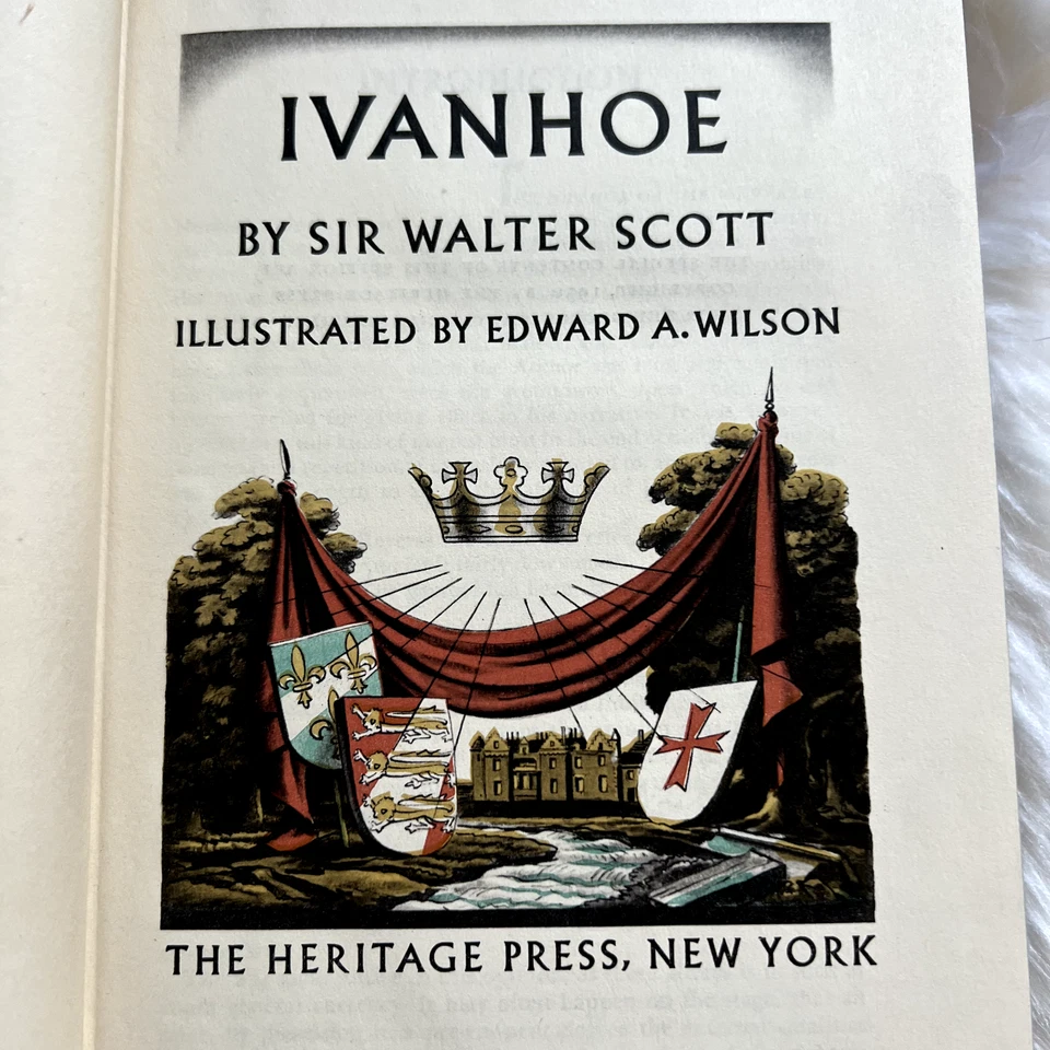 Ivanhoe by Walter Scott with Sandglass Hardcover in Slipcase The Heritage Press Foto 2 de 4