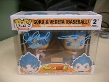 Funko Pop Vinile: Firmato Goku & Vegeta Funko Pop Baseball Nuovo con scatola