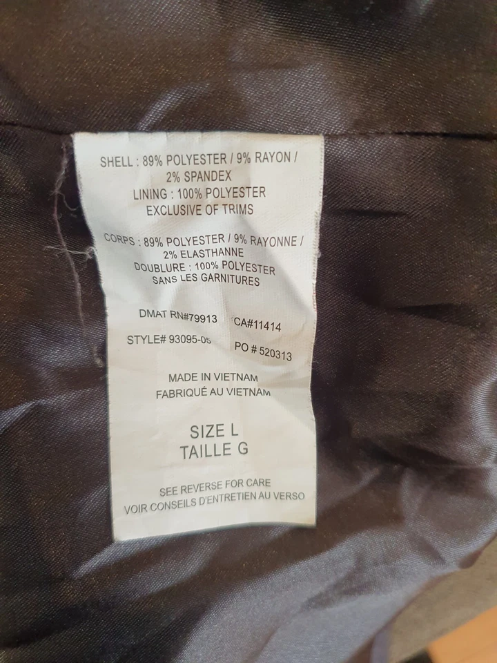 Motherhood Maternity Large 5 Button Up Gray Coat - Image 4 of 4