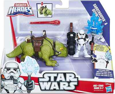 STAR WARS GALACTIC HEROES SANDTROOPER & DEWBACK SET BRAND NEW