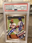 Ronald Acuna Jr Vladimir Guerrero Jr 2021 Topps Gold /2021 Auto Card #61 PSA/DNA
