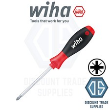 Wiha SoftFinish Pozidriv Screwdriver PZ1 x 80mm 00770 FREE DRILL BITS