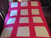 Hand Made Blank Block Quilt Top For Aplique Or Embroidering Lip Stick Hand Made Blank Block Quilt Top For Aplique Or Embroidering Lip Stick