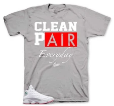 Tees To Match Jordan 13 Wolf Grey Sneakers - Clean Pair Shirt