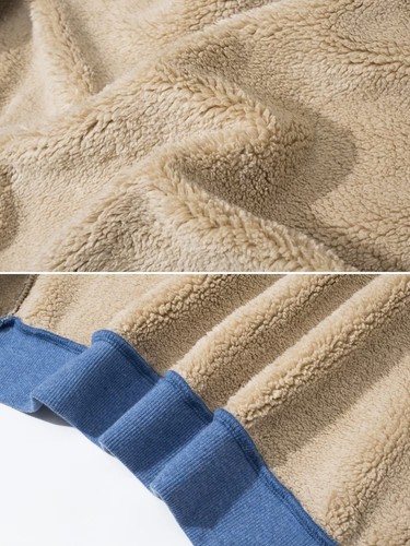 Para mujeres con cremallera completa con capucha forrada de sherpa abrigo cálido de lana invierno primavera chaqueta informal - Imagen 60 de 145
