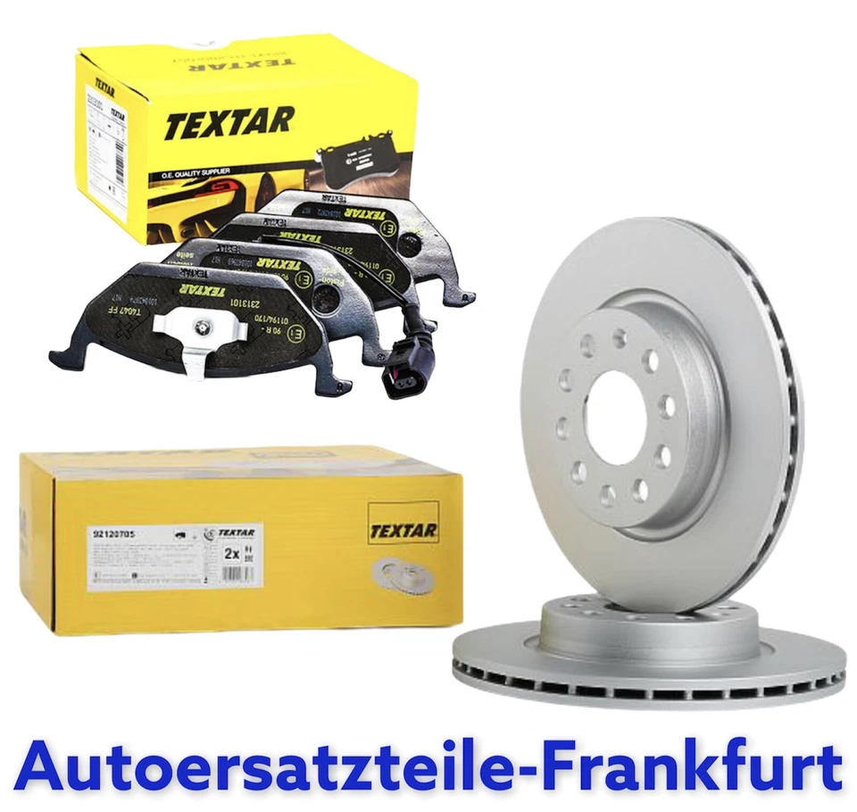 TEXTAR Bremsscheiben + Beläge AUDI A3 VW GOLF 5 6 SEAT TOLEDO LEON + SKODA VORNE - Bild 2 von 4