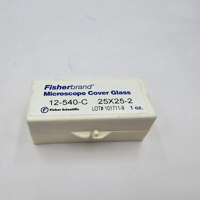 6 pcs   FisherBrand Microscope Cover Glass 12-540-C  25x25-2