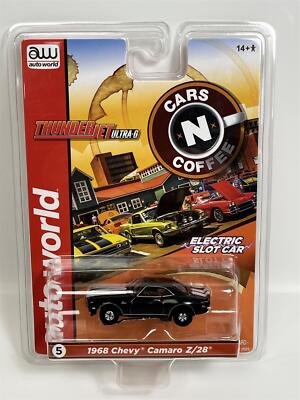  Chevy Camaro Z/28 1968 Black Thunderjet Ultra G HO Slotcar Auto World SC379-5