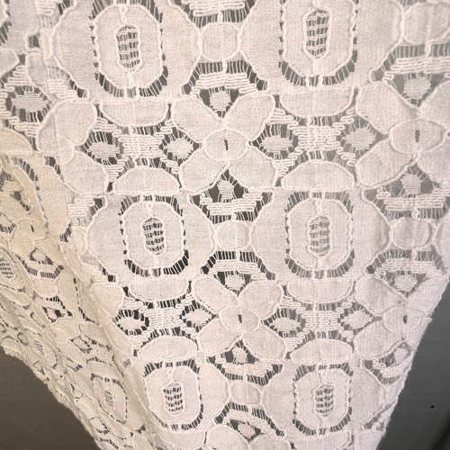 Liz Claiborne Sleeveless Blouse Women's Large White Lace Back Tucking Button Up - Picture 6 of 10