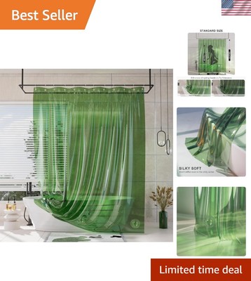 100% Eco-Friendly EVA Shower Curtain Liner with Grommets - 72'' x 78'' Heavy Duty