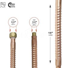 Lead Free 18"in Copper Water Heater Connector 3/4'' FIP x 3/4'' Sweat Fittings