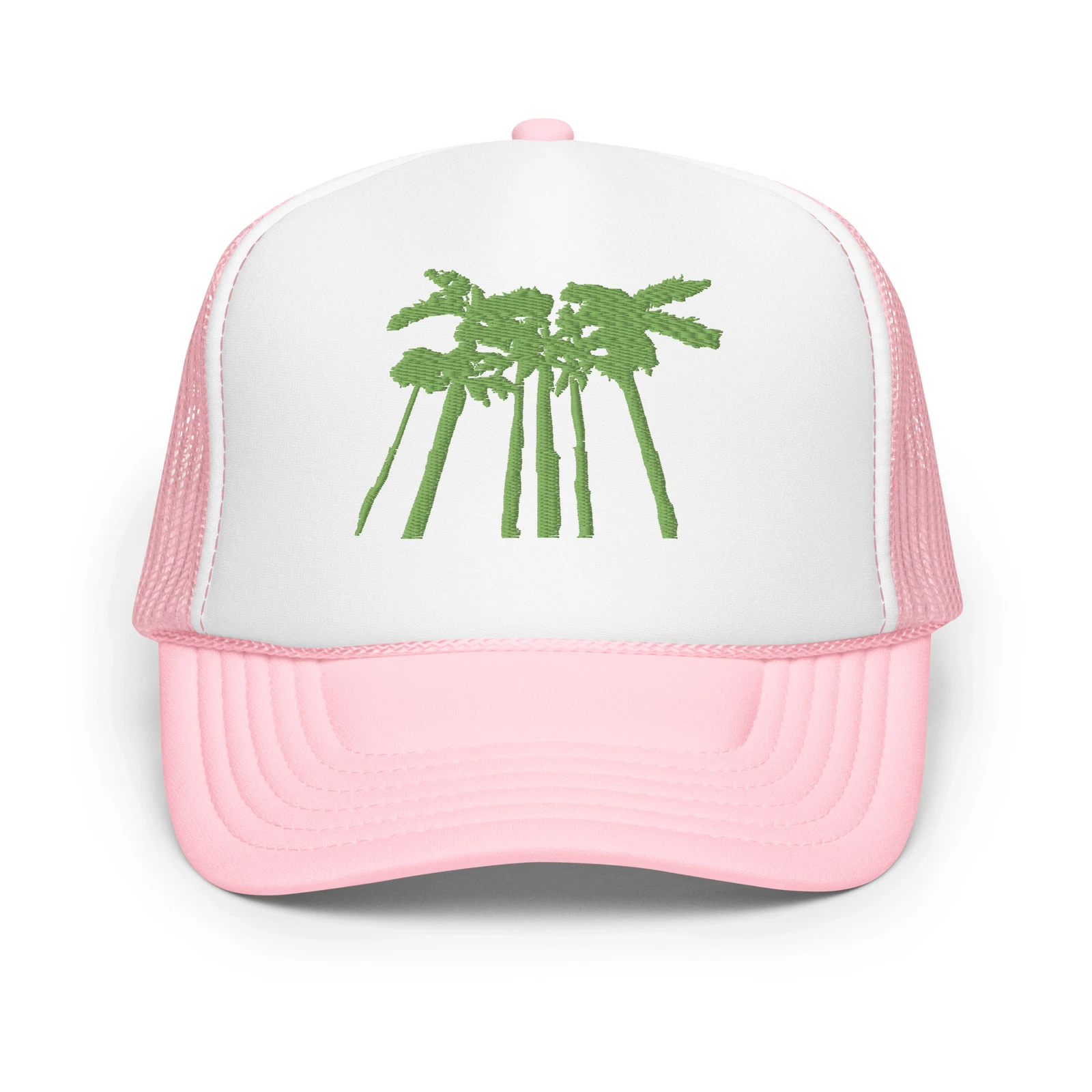 Palm Trees Embroidered Foam trucker hat