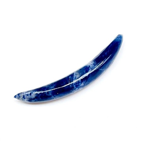 Natural Sodalite Gemstone CURVED SEPTUM TUSK Size 12g to 5/8'' and Customize. - Picture 10 of 10