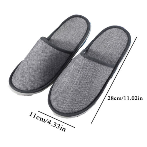 Zapatos de Boda Chanclas Mocasines Hotel Zapatillas Hogar de Invitados Lino Sin Cordones Unisex - Imagen 2 de 30