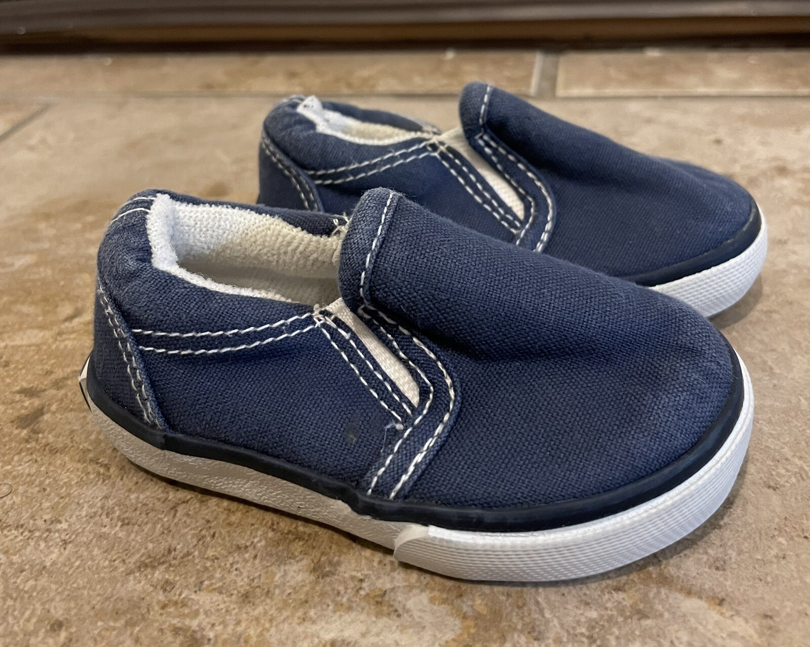 Polo Ralph Lauren Pony Sneakers Slip On Blu Bambino Taglia 2