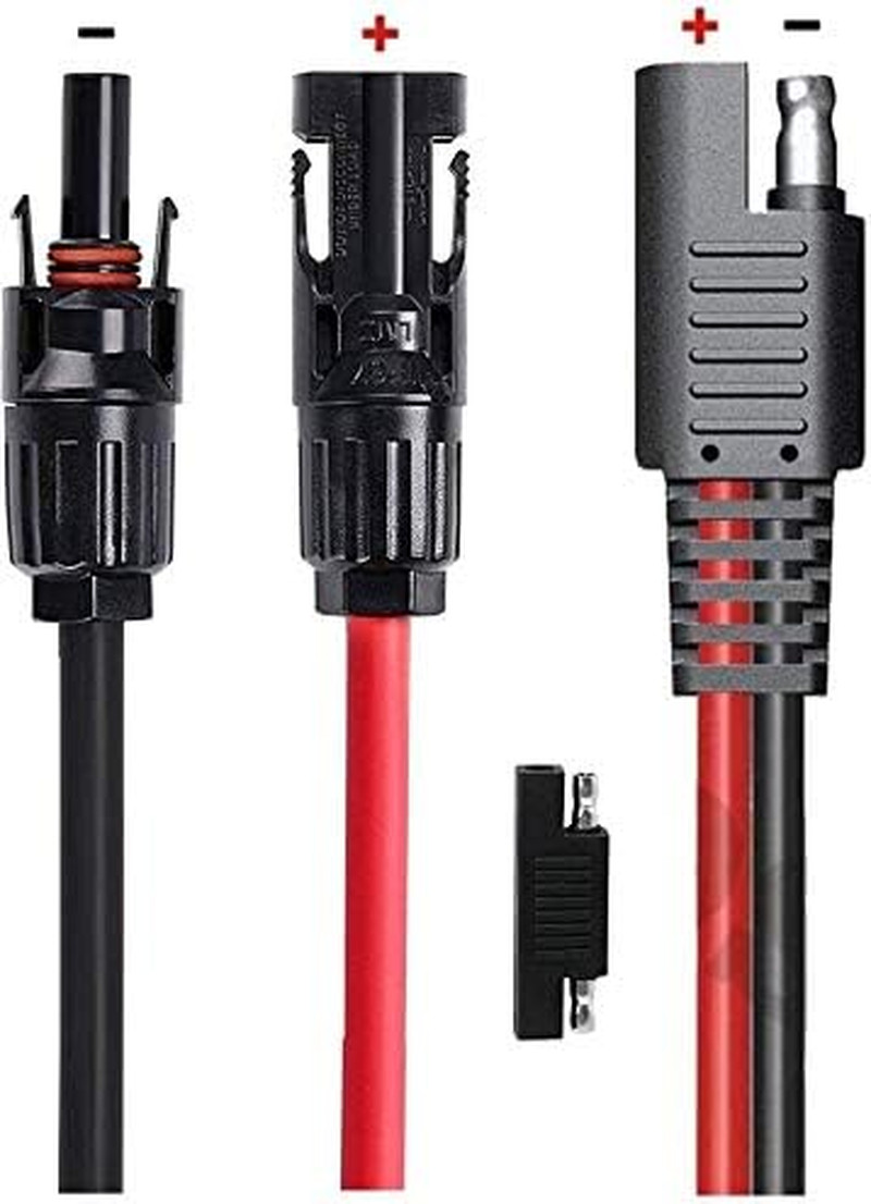 Solar Panel to SAE Adapter with MC4 Connector Extension Cable 10AWG for Easy Con. Available Now for $14.85