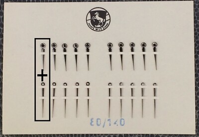 NOS New [ 1 Set = 2 hands ] Wit 80 / 140 Aguja Hand 15 mm Silver Alpha