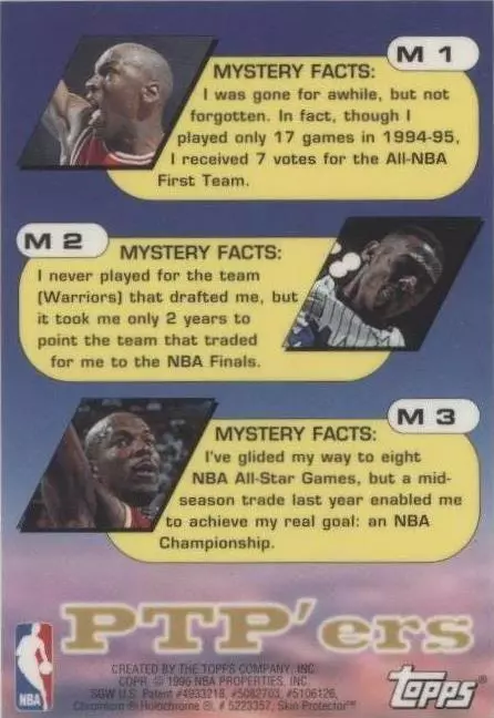 1995-96 Topps - Michael Jordan #M 1
