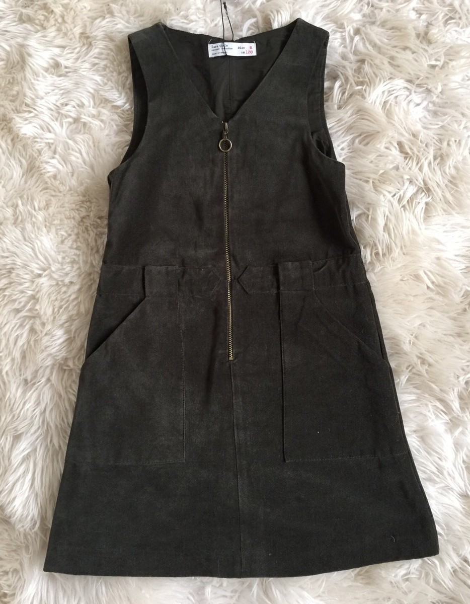 green emerald velvet dress No.32 The Pinafore Dress in Carriage Green