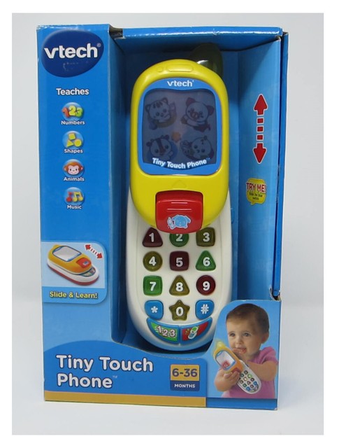 Vtech Tiny Touch Phone Teaches Numbers Shapes Animals Music 6 To 36 Months For Sale Online Ebay