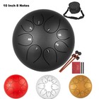Steel Tongue Drum 10 inch 8 Notes Percussion Instrument with Bag Drum Mallet