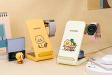 KAKAO FRIENDS Choonsik 3 IN 1 Wireless Charger OFFICIAL MD white yellow
