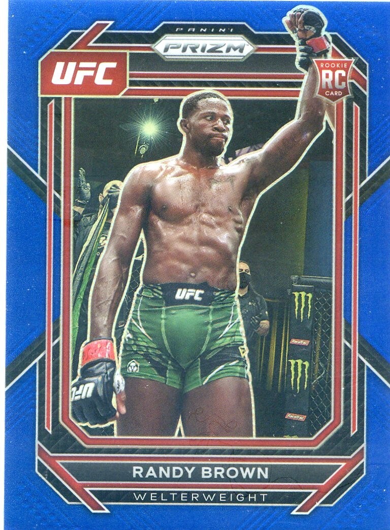 2023 Panini Prizm UFC RANDY BROWN RC ROOKIE #106 BLUE PRIZM #19/175