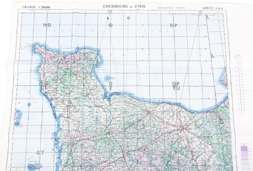 WWI & WWII 1944 D-Day invasion map Normandy Rear Admiral George B.H. Stallings - Picture 2 of 3