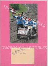 BELGIAN JAN HENDRICKX Sidecar Motocross Rider Photo & Autograph (A4 Display) H-K