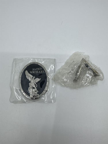 Saint Michael To Protect And Serve Black and Silver Challenge Coin in Plastic - Picture 3 of 9