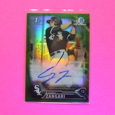 Corey Zangari 2016 Bowman Chrome Prospects Green Refractor Autograph Auto #d/99