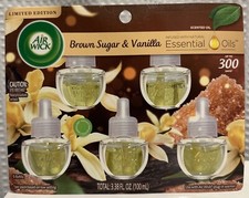 5 Pack: Air Wick Plug in Scented Oil Refill Brown Sugar Vanilla Air Freshener