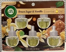 5 Pack: Air Wick Plug in Scented Oil Refill Brown Sugar & Vanilla Air Freshener