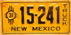 Item photo. Show Listing Details page. Listing 1931 New Mexico License Plate Number Tag