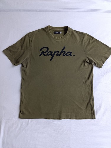 RAPHA Embroidered Logo Pro Cycling T-Shirt Discontinued Rare Green Black XS