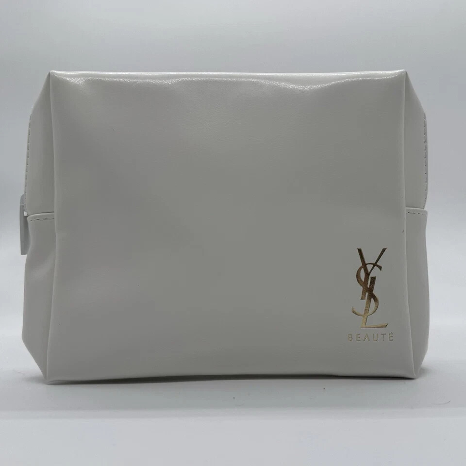 Borsa cosmetica trucco bianca Yves Saint Laurent YSL Beaute borsa da viaggio toilette