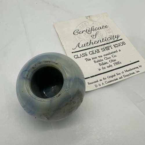 Vintage blau-weiß Swirl Glas Schaltknauf Rat Rod - Bild 9 von 9