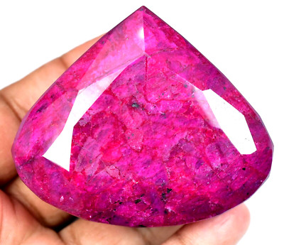 1067.00 CT Natural Huge Red Ruby Certified Earth-Mined Pear Cut Loose Gemstone