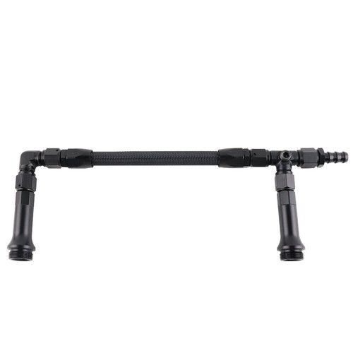 6AN Braided Dual Feed Carb Fuel Line Double Pump for 4150 Holley Carburetor - Bild 5 von 10