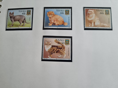 TUVALU 1997 SG 786-789 CATS MNH