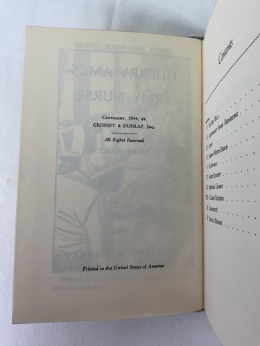 VTG Cherry Ames Army Nurse | Helen Wells 1944 | Book #3 | Hardcover - Picture 3 of 3