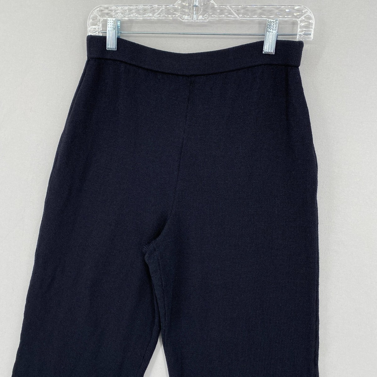 ST JOHN Marie Gray Santana Knit Wide Leg Pull On Pant Womens Size  display picture 1