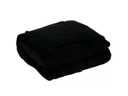 Coperta Vestaglia Plaid con le Maniche in Pile Nera da Uomo Donna per Inverno - Foto 2 di 3