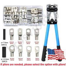Large Wire Terminal Crimping Tool 6-50mm Cable Lug Crimper with 140PCS Wire Lug