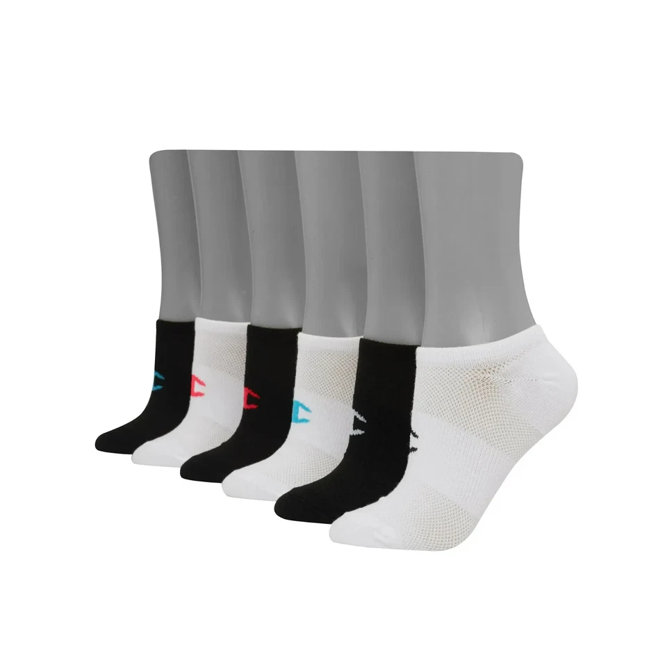 Sapato Champion Double Dry® Performance Feminino Pacote com 6 NO SHOW Fit Tamanho 5-9 - Imagem 2 de 4