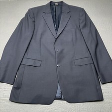 Brooks Brothers Suit Blazer Mens 42L Blue Wool Two Button Single Breast READ