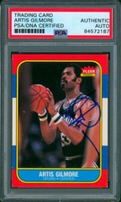 ARTIS GILMORE Signed 1986-87 Fleer 37 San Antonio Spurs HOF Auto Card SP PSA/DNA