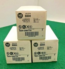 (1) NEW Allen-Bradley 800H-QRBH10A Ser. F Illuminated Pushbutton - Orange 